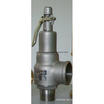 Válvula de seguridad de elevación completa tipo Kunkle roscada de latón / bronce / acero inoxidable (A28H)